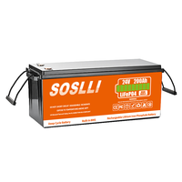 Batterie au lithium rechargeable Lifepo4 12V 100Ah 200Ah 300Ah 400Ah Système d'énergie solaire Batteries au lithium-ion Batterie de stockage Pack de batteries