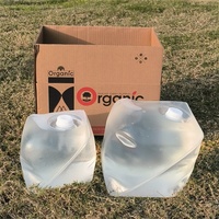 Seau en plastique blanc carré XULI 10L 20L, bonne étanchéité, sans fuite, pliable, sans poignée, qualité alimentaire, eau en boîte