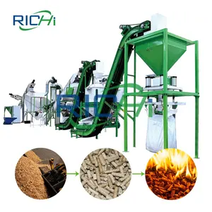 Small Capacity 1- 2 Ton Per Hour Wood Pellet Production Line With CE Certified