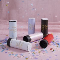 Cañón de Confeti para Fiestas y Bodas, Lanzador de Confeti Cilíndrico Pequeño, Manual, con Manivela, Regalo, Lluvia de Pétalos