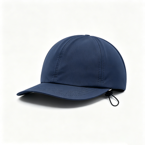 Casquette marine à séchage rapide, souple, à visière plate, avec logo personnalisé, cordon de serrage arrière réglable, légère, pour sports de plein air, protection solaire, unisexe, cyclisme - Product Image 2