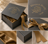 Boîtes cadeaux rigides de luxe personnalisées avec emballage en soie pour maquillage, perruques, oud et attar
