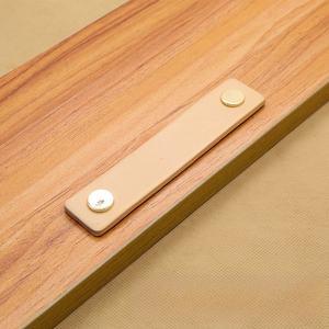 Incarnadine alliage de zinc cuir Pul meubles poignées boutons noir blanc marron armoire armoires de cuisine pour l'utilisation de tiroir - Product Image 2