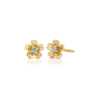 LOZRUNVE Sterling Silber Gold Sweet Flower Ohr stecker für Mädchen Frauen