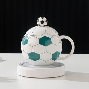 Tasses à café en céramique de 14 oz sur le thème du football pour le thé chaud, parfaites pour offrir en cadeau pour la fête des pères - Product Image 2