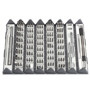 128 1 Precision Hand Screwdriver Set Magnetic Bits Aluminum Alloy Handle Industrial Use Repair <b>Tool</b> Kit <b>for</b> Phone Laptop Watch - Product Image 1