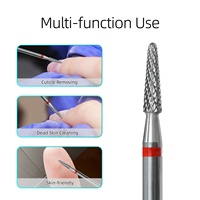 HYTOOS 2*8mm Fraise conique pour cuticules en carbure de tungstène, outil de dépose de gel et de callosités pour techniciens en manucure