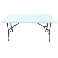 5ft Outdoor tragbare HDPE Kunststoff Bankett Picknick weiß rechteckigen Klapptisch