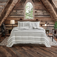 Parure de lit de luxe Super King Single Queen en 100% polyester 300 fils/cm², écologique, toutes saisons, avec housse de couette et draps tissés, en promotion