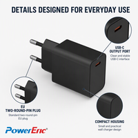 Charger Dinding USB-C PD 20W Fast Charging Dual Port QC3.0 Langsung dari Pabrik, Bersertifikasi CE FCC RoHS, OEM ODM untuk iPhone Samsung Xiaomi