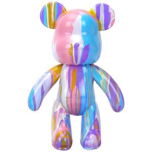 Décorations pour la maison populaires poupée <span class=keywords><strong>Figurine</strong></span> jouets <span class=keywords><strong>acrylique</strong></span> verser <span class=keywords><strong>peinture</strong></span> ours en peluche DYI fluide Art ours violent - Product Image 2