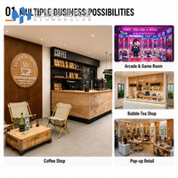 Kiosque commercial modulaire préfabriqué de 20 pieds pour café et petites entreprises