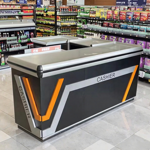 Mostrador de Caja Metálico PFT con Estante Sólido, Estilo <span class=keywords><strong>Simple</strong></span>, para Tienda de Conveniencia o <span class=keywords><strong>Supermercado</strong></span>, 90 cm de Altura, Cuadrado, Instalación Rápida, 60 cm - Product Image 1