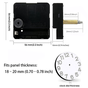 Mécanisme d'<span class=keywords><strong>horloge</strong></span> silencieux à axe extra long de 31 mm, mouvement à quartz sans logo <span class=keywords><strong>avec</strong></span> aiguilles, pièces de rechange pour grande <span class=keywords><strong>horloge</strong></span> murale DIY - Product Image 6