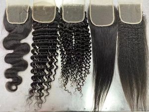 Extensions de cheveux humains Remy Letsfly 10A, dentelle transparente, 100% cheveux humains, sans couture, closure 4x4, pré-épilée, dentelle suisse, bouclée Pixie - Product Image 2