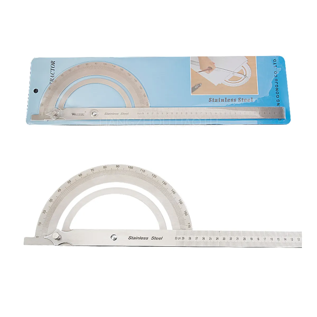 180 Degree Professional Carpentry Tool Rotary Type Metal Angle Finder Protractor