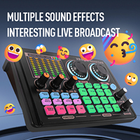 Pack d'équipement d'enregistrement en studio professionnel X5 : Table de mixage numérique, carte son, micro, casque, moniteur, enceinte pour le streaming et le chant