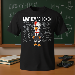 Camiseta premium Mathemachicken Chicken Math Genius Nerdy - Product Image 3