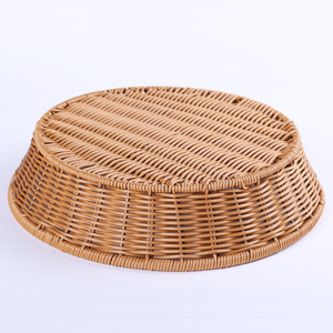 Cesta Redonda de Imitación de Ratán 860 Color Café, Ecológica, para Almacenamiento de Alimentos y Frutas, para Uso en Restaurantes y Hoteles - Product Image 4