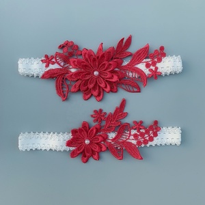 Cheerfeel TC-351 Jolie <span class=keywords><strong>Jarretière</strong></span> de <span class=keywords><strong>Mariage</strong></span> Sexy en Dentelle Élastique à Motif Floral pour Femmes à la Mode - Product Image 2