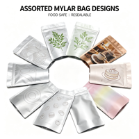 Sacs Mylar anti-odeur plaqués or holographique 8th Plug 3.5g 7g 14g, boîte cadeau incluse, découpe en forme de pizza disponible