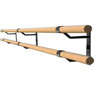 Offre Spéciale Barre de Ballet de Danse Murale Double Barre de Ballet Portable Monté Simple pour la Formation de Club de Danse de Ballet