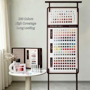 ชุดเจลยูวีสำหรับร้านทำเล็บ Youse Gel 200 สี ไม่มีส่วนผสมของ HEMA พร้อมแผ่นโชว์สีแบบตั้งโต๊ะและสมุดสี สำหรับร้านทำเล็บ ขายส่ง - Product Image 1