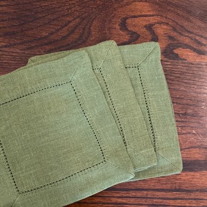 Tovaglioli Monouso per Matrimoni in <span class=keywords><strong>Lino</strong></span>, con Orlo a Punto Smirne, Fatti a Mano, 15x15cm, Riutilizzabili per Bar, Cene ed Eventi, Lavabili in Acqua, Sottopiatti - Product Image 3