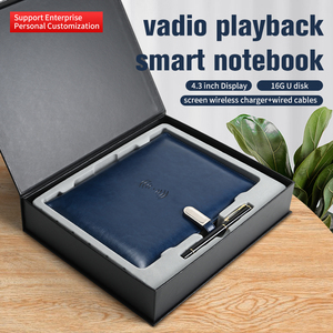 OEM Logo personale A5 diario Notebook Organizer con schermo Video MP4 riproduzione Power Bank pianificazione di ricarica Agenda con unità USB - Product Image 6