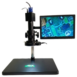 1080P 40fps 180X HD <span class=keywords><strong>VGA</strong></span> công nghiệp video kỹ thuật số kính hiển vi với 12inch màn hình cho Hàn PCB sửa chữa đồ trang sức Kit - Product Image 1