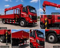 Camion-grue de qualité industrielle de 10 tonnes avec des performances stables, hauteur de levage de 14,5 m et garantie d'un an