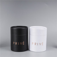 Bougie blanche de luxe boîte en papier rigide tube boîte à cosmétiques ronde bougie mèche or boîtes d'emballage cadeau pour bougie