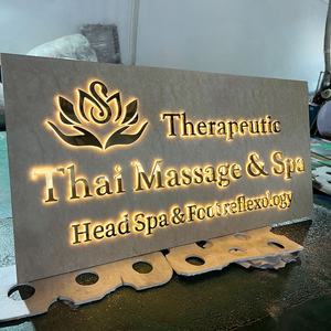 Letreros Luminosos de Lujo con Halo Dorado Cepillado, Letras Retroiluminadas de Acero Inoxidable 3D para Recepción de Salón de Belleza y Decoración de Boutique - Product Image 2