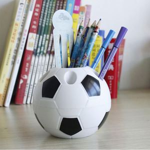 Porte-stylos en plastique écologique en forme de ballon de football, pot à crayons pour la promotion de la marque d'entreprise, organisateur de bureau - Product Image 3