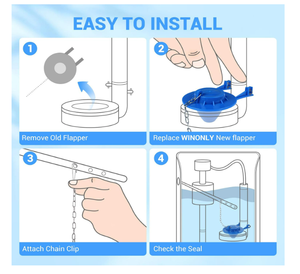 Compatible avec la plupart des toilettes américaines standard Kohler Fluidmaster <span class=keywords><strong>Toto</strong></span> Gerber, <span class=keywords><strong>clapet</strong></span> de chasse d'eau en caoutchouc pour économie d'eau - Product Image 6