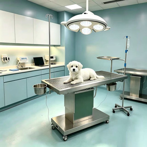 Table chirurgicale pour animaux de compagnie en acier inoxydable, électrique et réglable en hauteur, pour la stérilisation et le toilettage des chiens et des chats - Product Image 1