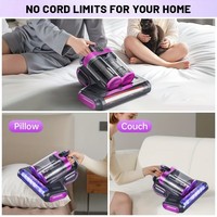 Aspirateur pour matelas, nettoyeur de matelas en profondeur avec UV et chauffage à air chaud, aspirateur puissant portatif à double coupelle