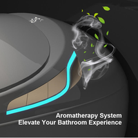 WC intelligent tout-en-un en forme d'œuf à prix avantageux, avec télécommande, bidet électrique, siphon en S, double chasse, en céramique, pour usage domestique