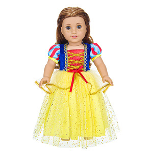 Falda Tutú De Malla Estilo <span class=keywords><strong>Blancanieves</strong></span> De 18 Pulgadas De Exportación Ropa Para <span class=keywords><strong>Muñeca</strong></span> De Bambú Princesa Juguete De Dibujos Animados - Product Image 5