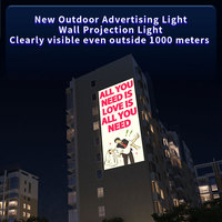 Proyektor Logo Gobo Kustom Gratis Lampu Iklan 40W 60W 100W LED Lampu Proyeksi Dinding Tanda LED Tahan Air Luar Ruangan IP67 HD & Terang