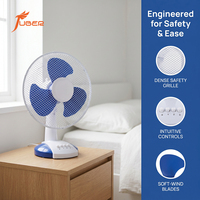Ventilateur de table personnel de haute qualité de 12 pouces, 3 vitesses, mini ventilateurs électriques de refroidissement avec grille de protection à mailles fines