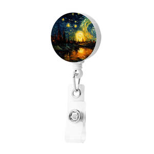 Imagen personalizada retráctil ABS PU cuero PVC ID Badge Holder/tarjetero para llevar tarjetas de nombre - Product Image 4