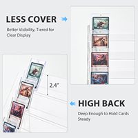 Présentoir à cartes en acrylique transparent moderne personnalisé, étagère de rangement à 5 niveaux pour cartes à collectionner, cartes sportives, objets de collection, OEM ODM