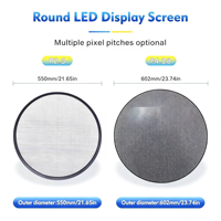 Pantalla LCD Circular Digital Personalizada de 23.6 Pulgadas para Interiores, con Panel IPS, Frecuencia de Actualización de 120Hz y Conectividad IoT