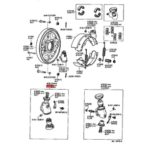 กระบอกล้อหน้า47540-29135 CV30 CV20 CV11 CV10สำหรับโตโยต้าแคมรี่2C AE80 AE81 E90 EE100 - Product Image 6