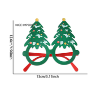 Lunettes de fête de Noël en PVC style lettre joyeuse, décorations de Noël, lunettes de dessin animé pour enfants