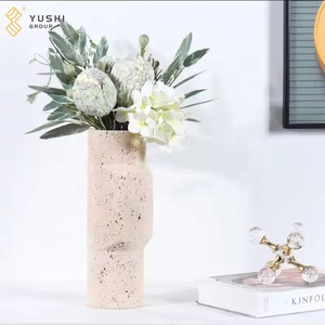 Grupo Yushi Grande Jardim Antigo Natural Travertino Mármore Pedra Flor Vaso Home Decor Travertino Pote Para Flores