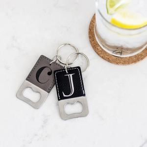 Llavero Abridor de Botellas de Acero Inoxidable de Alta Calidad Personalizado, Llavero Abridor de Botellas de Cuero PU - Product Image 5