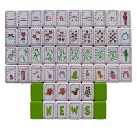 Nuevo Juego de Fichas de Mahjong Personalizadas MERRY-ISH, Fichas de Mahjong Americanas de Lujo, Entretenimiento de 4 Capas, Fichas de Mahjong Navideñas