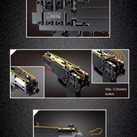 14008 Juego de Bloques de Construcción Educativos de Plástico ABS, Pistola Automática, Rifle, Francotirador, Modelo de Arma de Juguete para Edades de 8+ Años, Escala 1:72